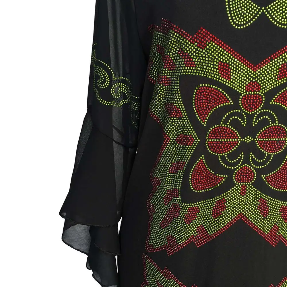 

Elegant African Design Beading Dashiki Dress Chiffon Ladies Bazin Maxi Robe Gowns Broder Riche Sexy Loose Evening Party