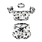 Новинка лета 2021, Amazon, Соблазнительный комплект нижнего белья из трех предметов, соблазнительное черное Сетчатое женское нижнее белье