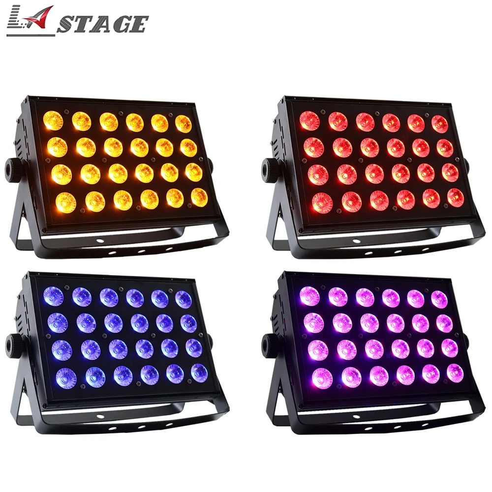 4 шт./лот 24x18 Вт светодиодный настенный светильник R/G/B/W/A/UV 6 в 1 | Лампы и освещение