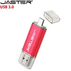 JASTER Type-C OTG флеш-накопитель USB 3,0, 64 ГБ, 32 ГБ, 16 ГБ, флеш-накопитель, память для смартфона, мини USB флешка Type-C, 3,1, двойная вилка
