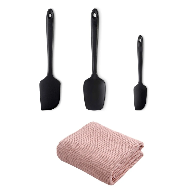 

Черная силиконовая лопатка из 3 предметов с хлопковым сотовым эффектом, моющееся мягкое одеяло для кровати и стула