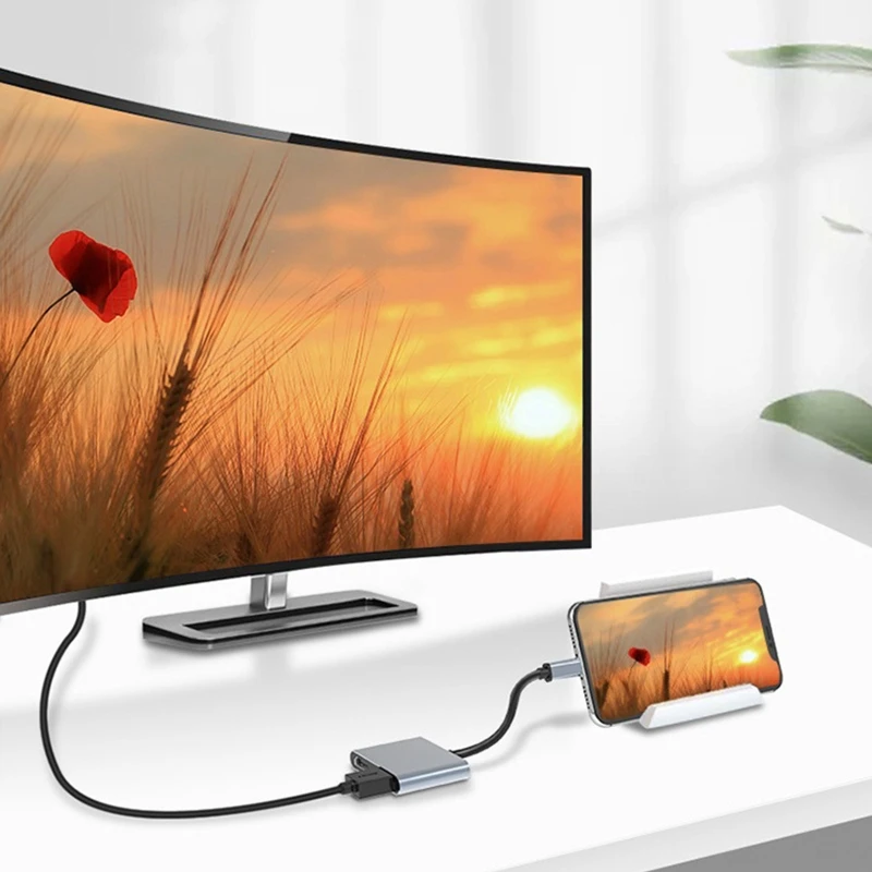 Док-станция H7JA с разъемом типа C USB для двух HDMI-совместимых устройств 4K 30 Гц