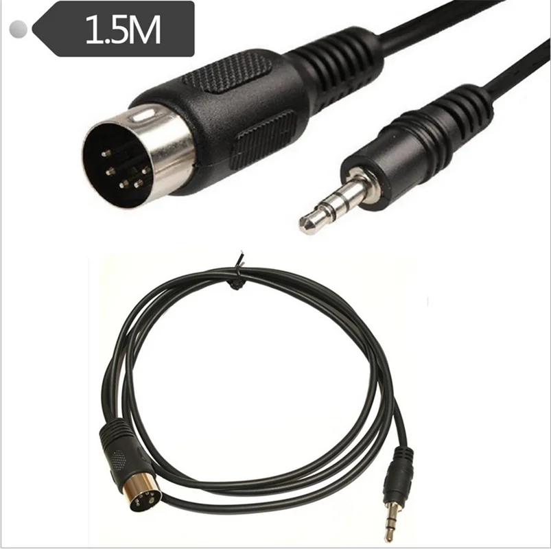 

3.5 audio plug to MIDI 5-core adapter computer audio output MIDI 5-core din5p 1.5m 0.5m cable