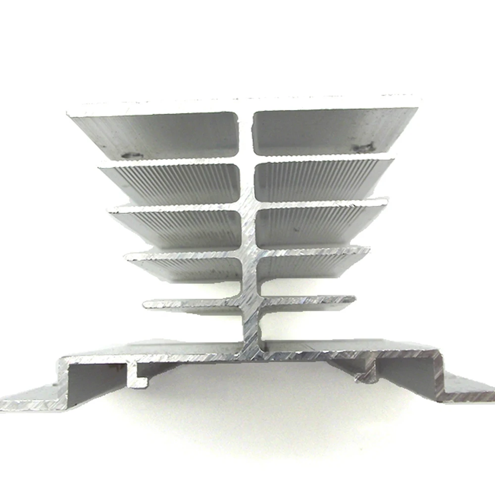 Однофазный твердотельный релейный радиатор T-типа SSR серебристый черный