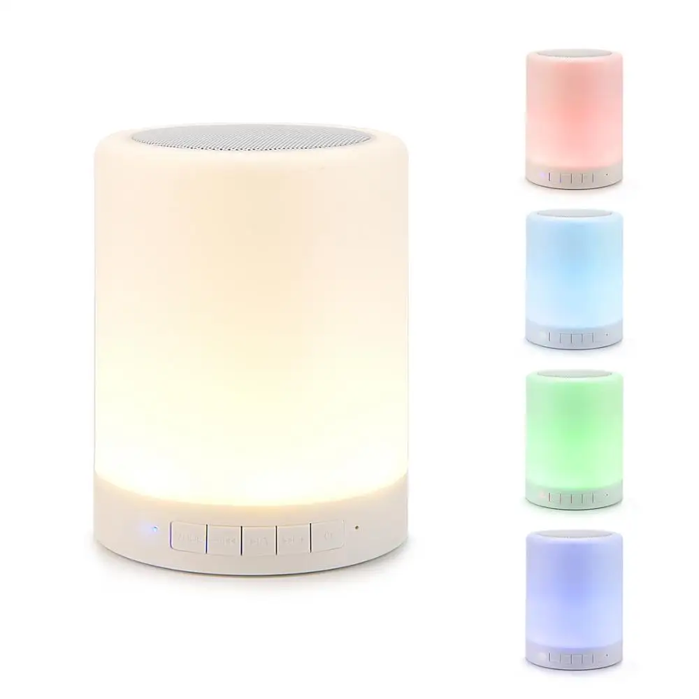 Night Light Bluetooth Speaker Touch Sensor RGB Lamp Portable Wireless Table Lamp Bedroom Bedside Lamp Table Night Light  - buy with discount