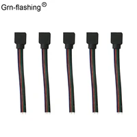 10cm rgb 4pin female connector wire cable for rgb led strip 5050 3528female type 4 pin needle connector