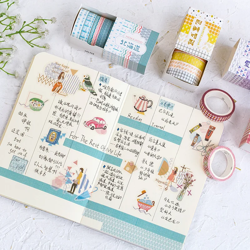 5 шт./лот * фольгированные декоративные клетчатые точки Kawaii Маскировочный набор