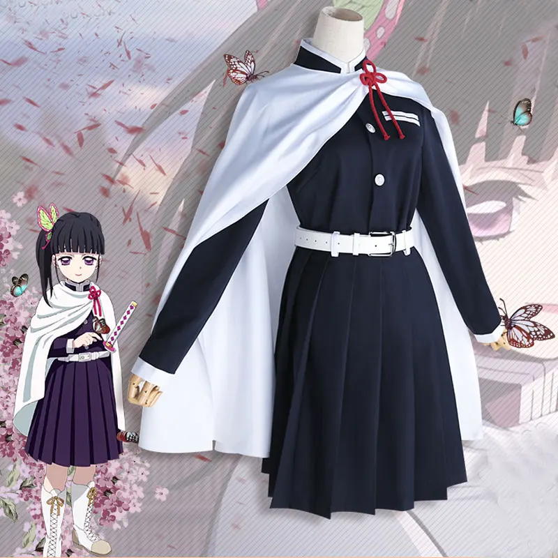 Аниме демон убийца Kimetsu no Yaiba Tsuyuri Kanawo косплей костюм парик |