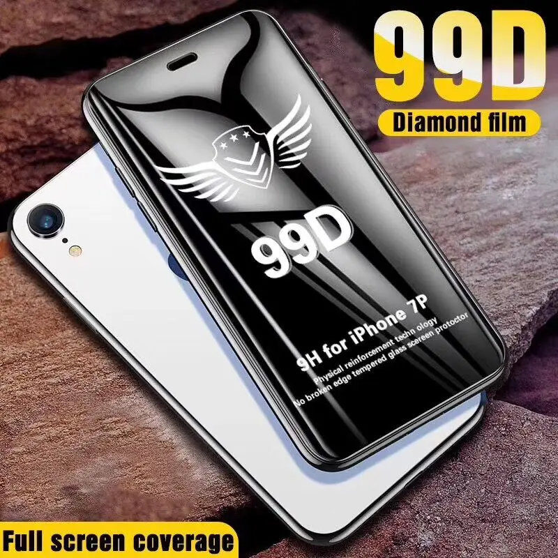 Защитное стекло 99D для iPhone 6 6S 7 8 plus X XR XS 12 mini 11 pro MAX на iphone защита экрана|Защитные