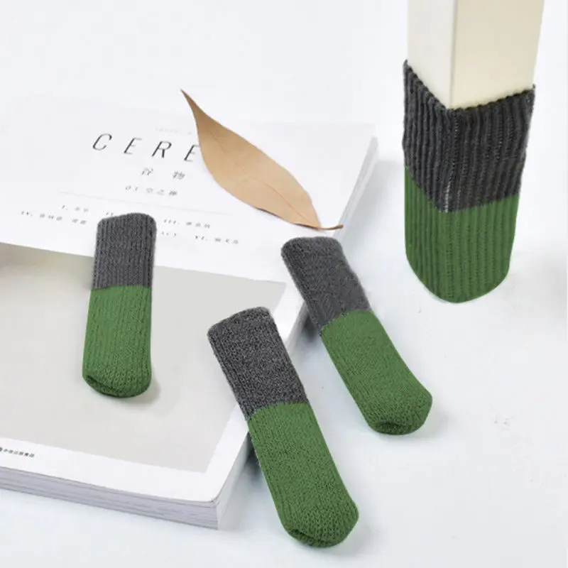 Хлопковая накладка на ногу стула защитная пол из шерсти с цветами новинка