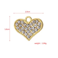 junkang 10pcs charm zircon crystal love romance pendant jewelry making diy bracelet necklace earrings accessories gift material