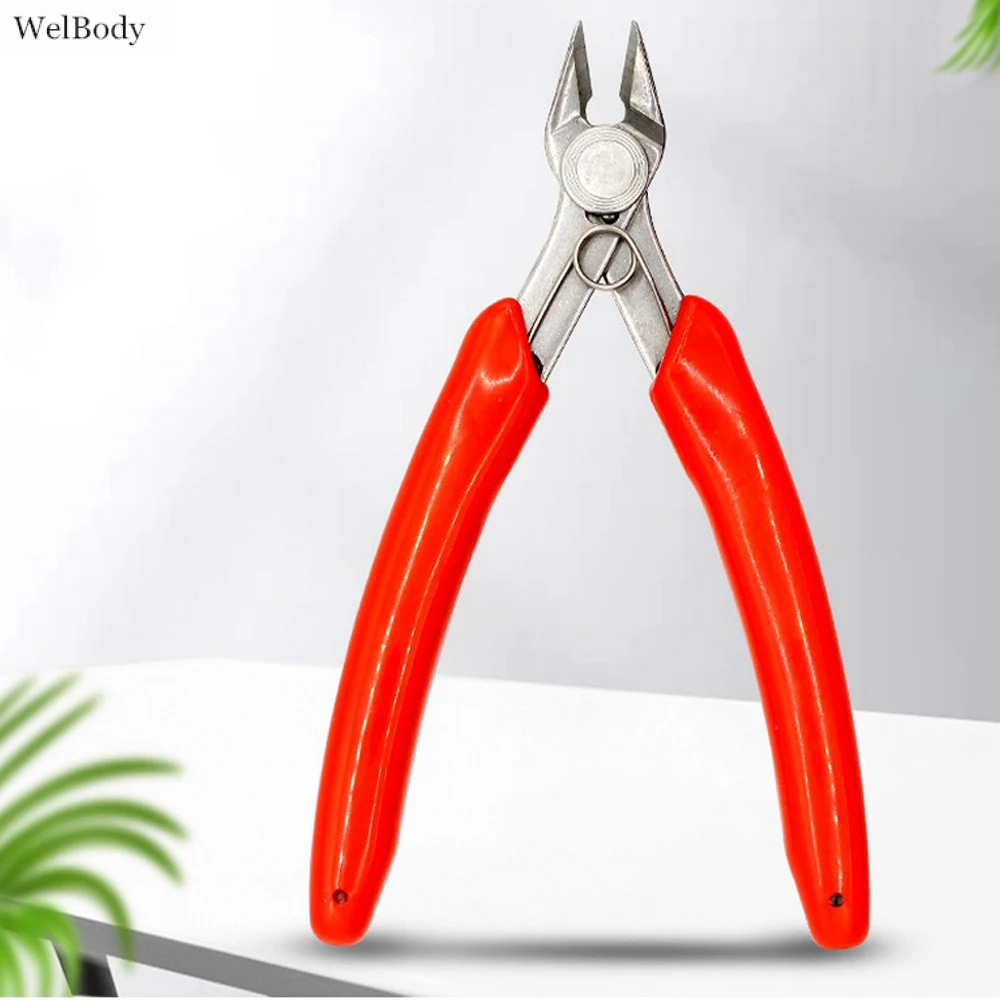 

KM-037 миниатюрные диагональные плоскогубцы, маленькие электронные плоскогубцы для мягкой резки проводов, изоляционный резиновый резак для р...