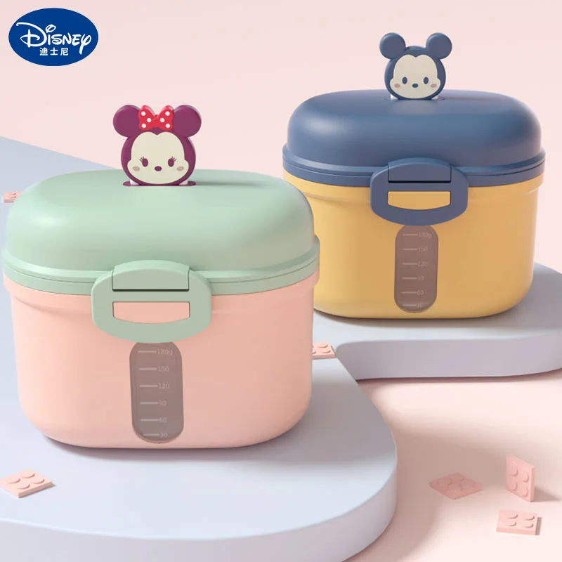 

Disney Portable Baby Food Storage Box Bpa Free Formula Dispenser Cartoon Infant Milk Powder Box Toddler Snacks Cup Container