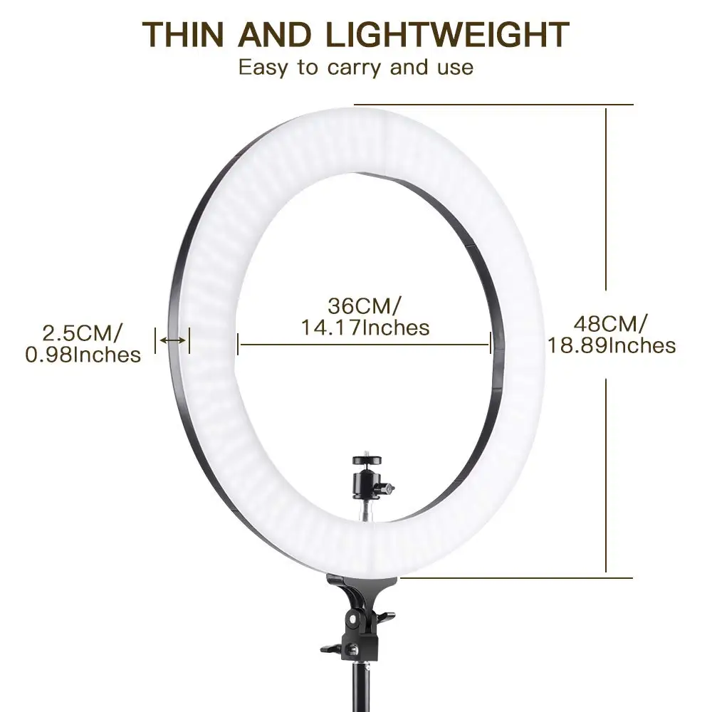 Колпак RL 18A светодиодный кольцевой светильник 18 дюймов кольцевая лампа для