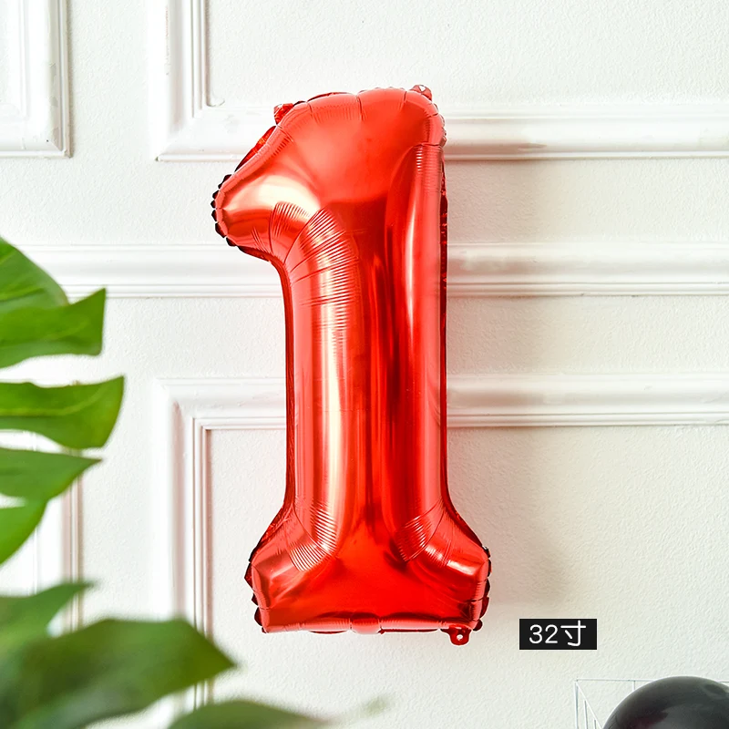 

8 16 32 40 inch gold silver red number foil balloons wedding event christmas halloween festival birthday party B12-31