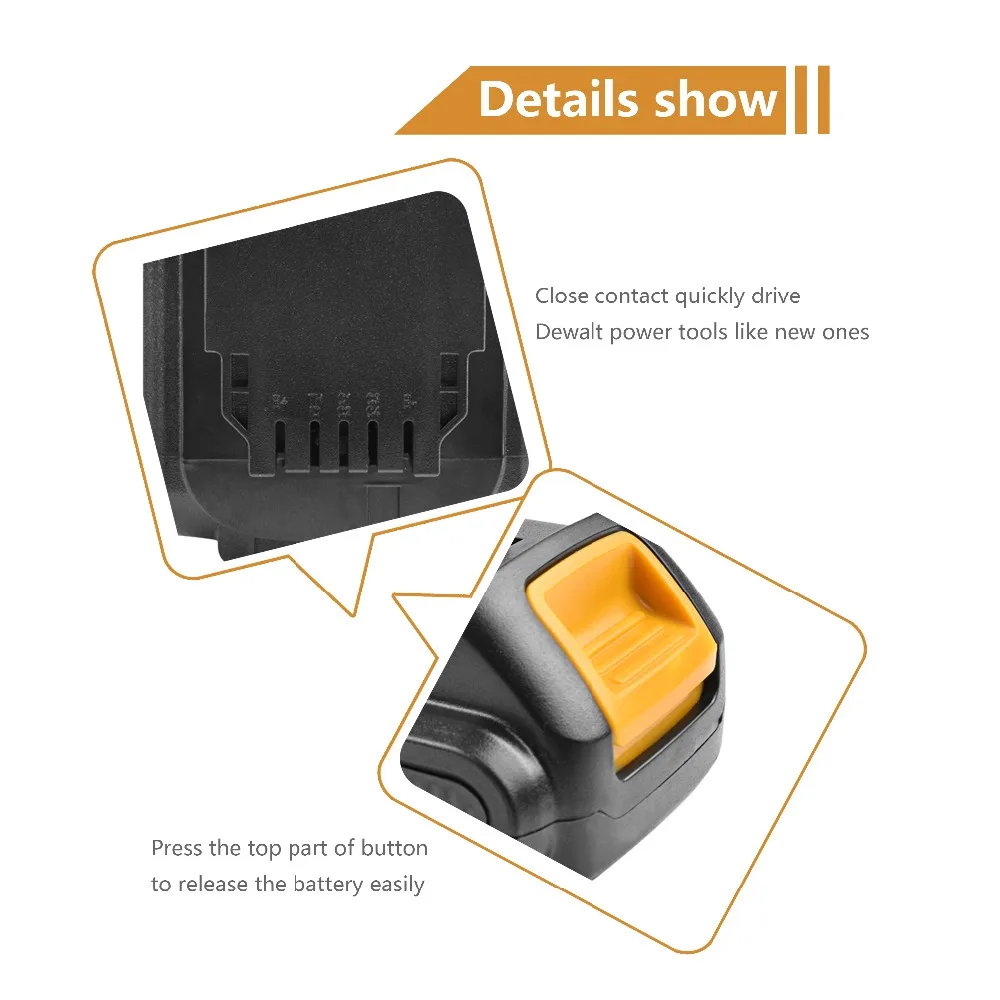 

20V 3000mAh DCB203 Li-ion Rechargeable Power Tool Battery For Dewalt DCB203 DCB181 DCB180 DCB200 DCB201 DCB201-2 L10