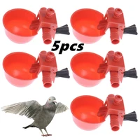 5pcs poultry auto water drinker bird quail drinking cup coop chick feed cup parrot feeder drinking bowl garden farming supplies