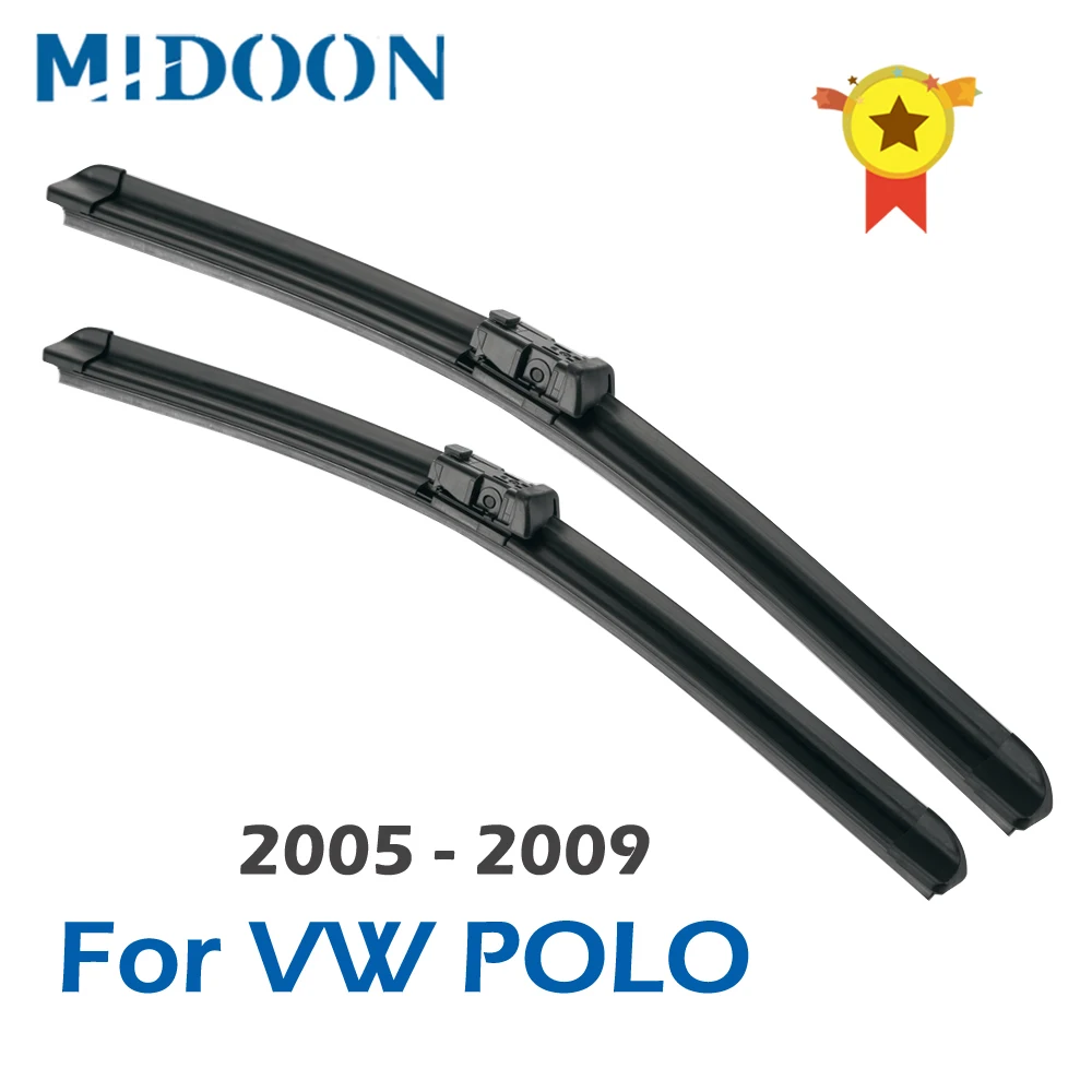 MIDOON стеклоочистителя переднего стеклоочистителей для VW POLO 9N3 2005 2009 Лобовое
