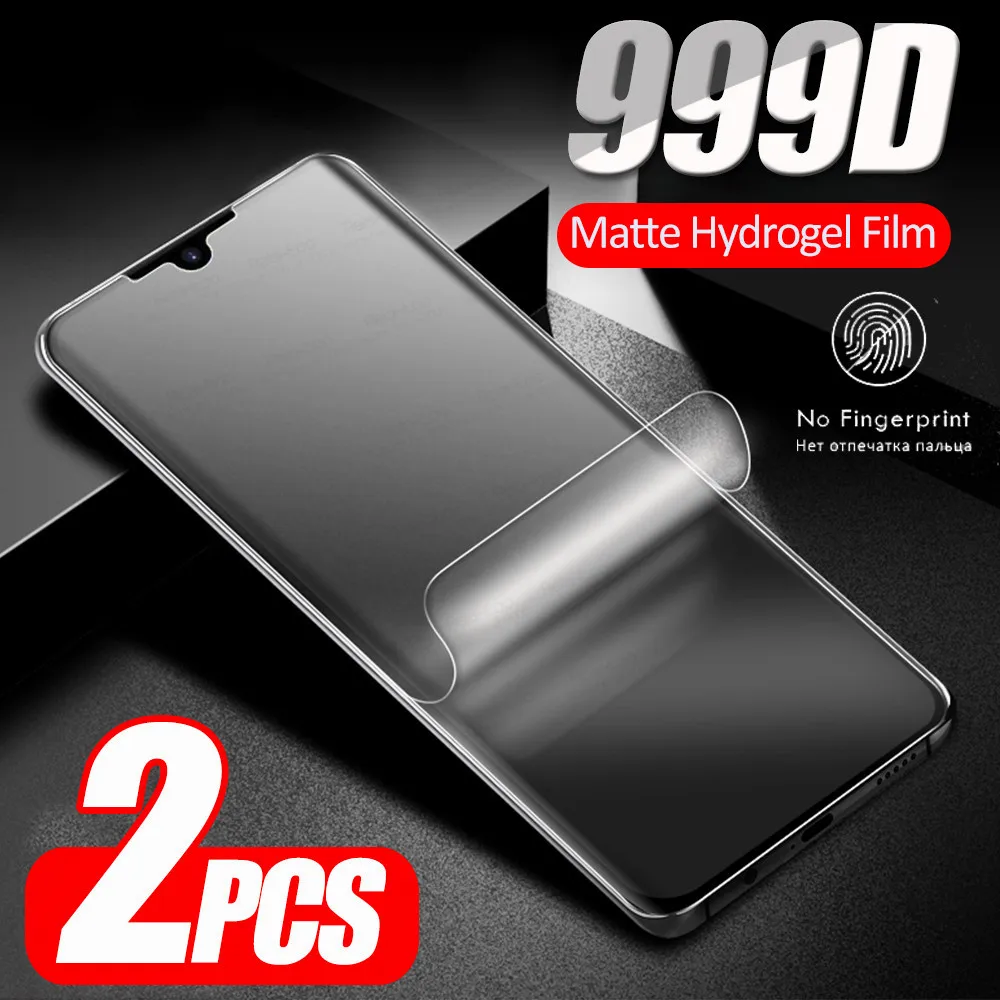

2pcs Full Curved Hydrogel Matte Film For Xiaomi Redmi Note 8 Pro Redme Note 8T 7 7s Anti-fingerprint Screen Protector Not Glass