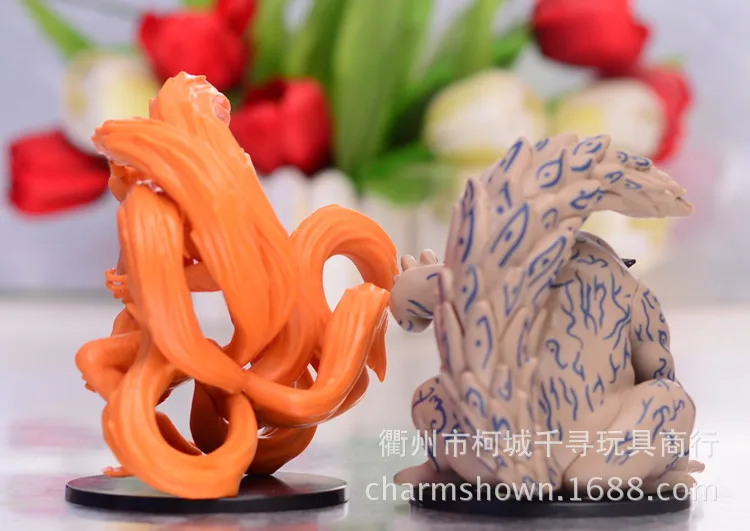 

2PCS/SET Anime Uzumaki Fox Shukaku Gaara Kurama PVC Action Figure Resin Collection Model Doll Toy Gifts Doll Cosplay