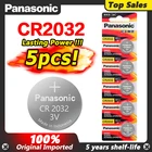 5 шт. PANASONIC cr2032 3 в Оригинальный Новый аккумулятор для кнопочных батарей, монет, батареи для часов, компьютера cr 2032, подходит для поддержки