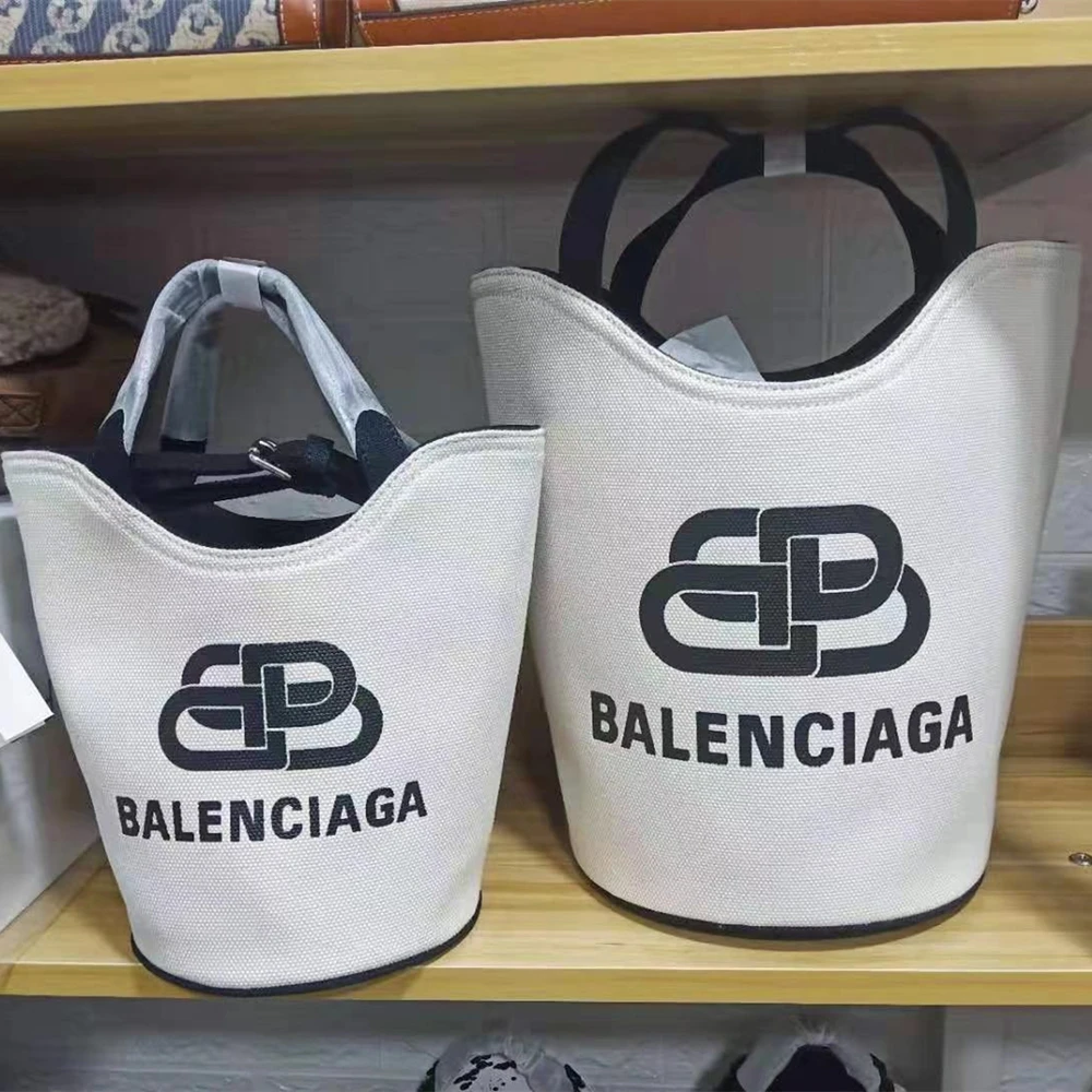 

2021 New Canvas Bags Women's Ladies Handbags Female Korean College Students Letter Casual Messenger Bag Bucket Handbag Purse