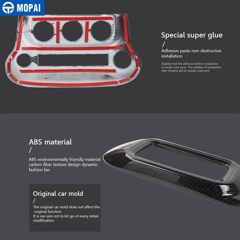 Наклейка на панель переключения передач автомобиля MOPAI для Jeep Wrangler JK 2007 +