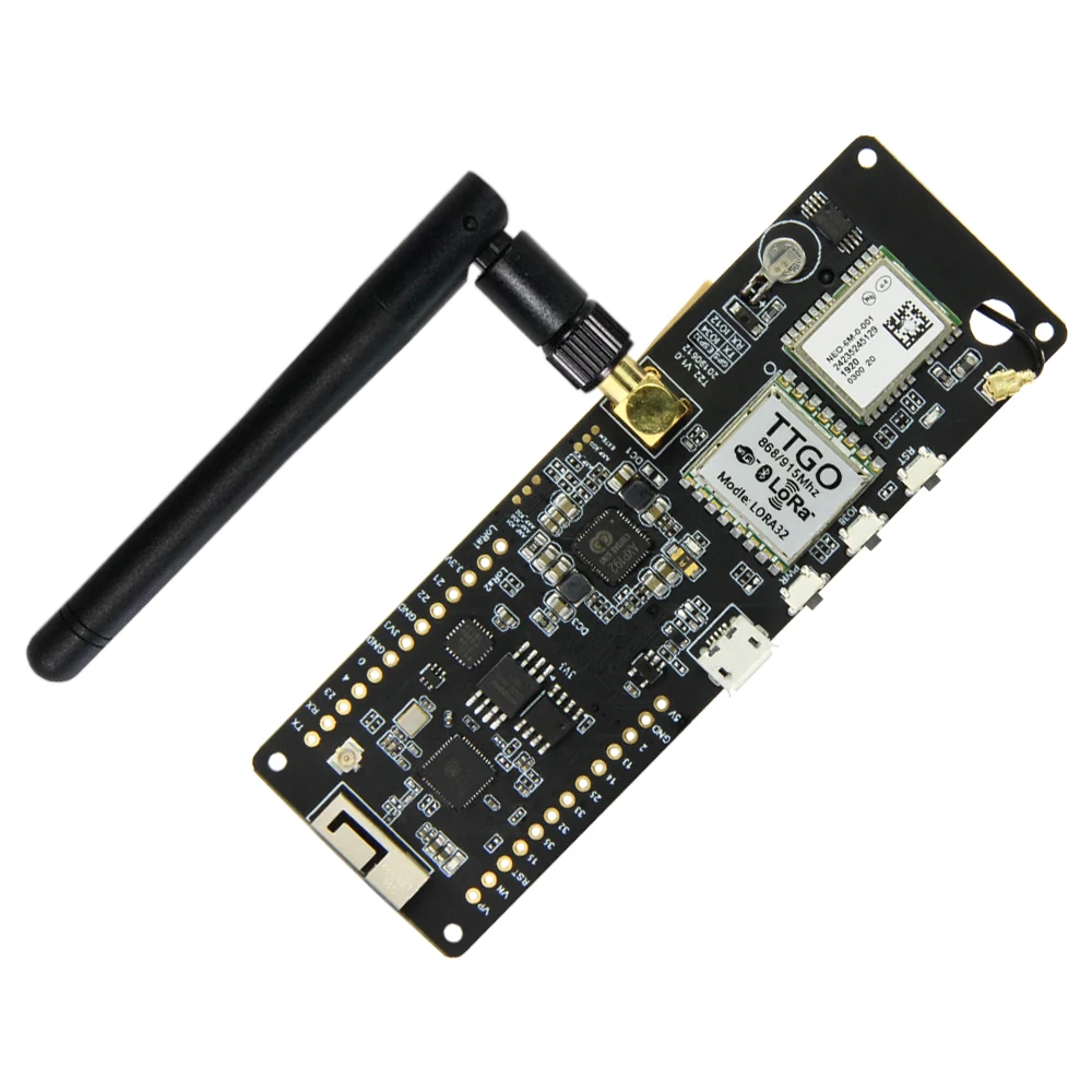 LILYGO®TTGO Т-образной балки V1.0 ESP32 433/868/915/923 МГц Wi-Fi Беспроводной Bluetooth модуль gps NEO-6M SMA LORA 32 18650 Батарея держатель