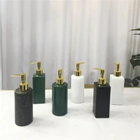 luxury ceramic bathroom marble soap dispenser pump bottle shower gel shampoo nordic home couple cup soap dish washing tools 1 pc