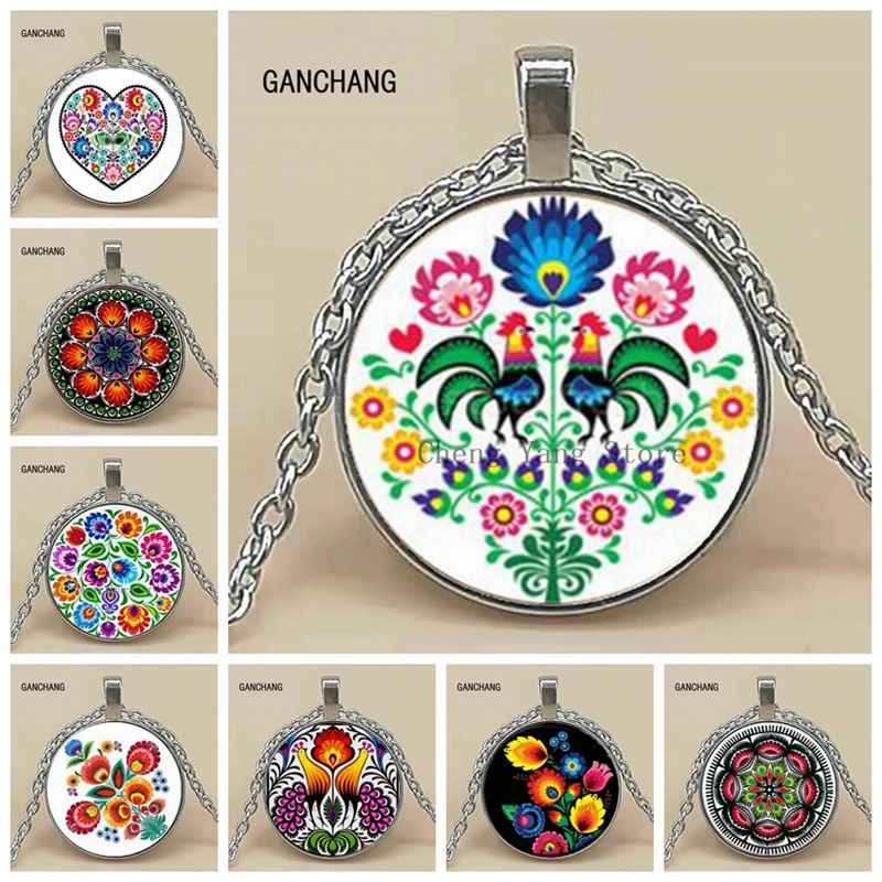 Польское народное искусство изображение модное ожерелье ювелирные изделия