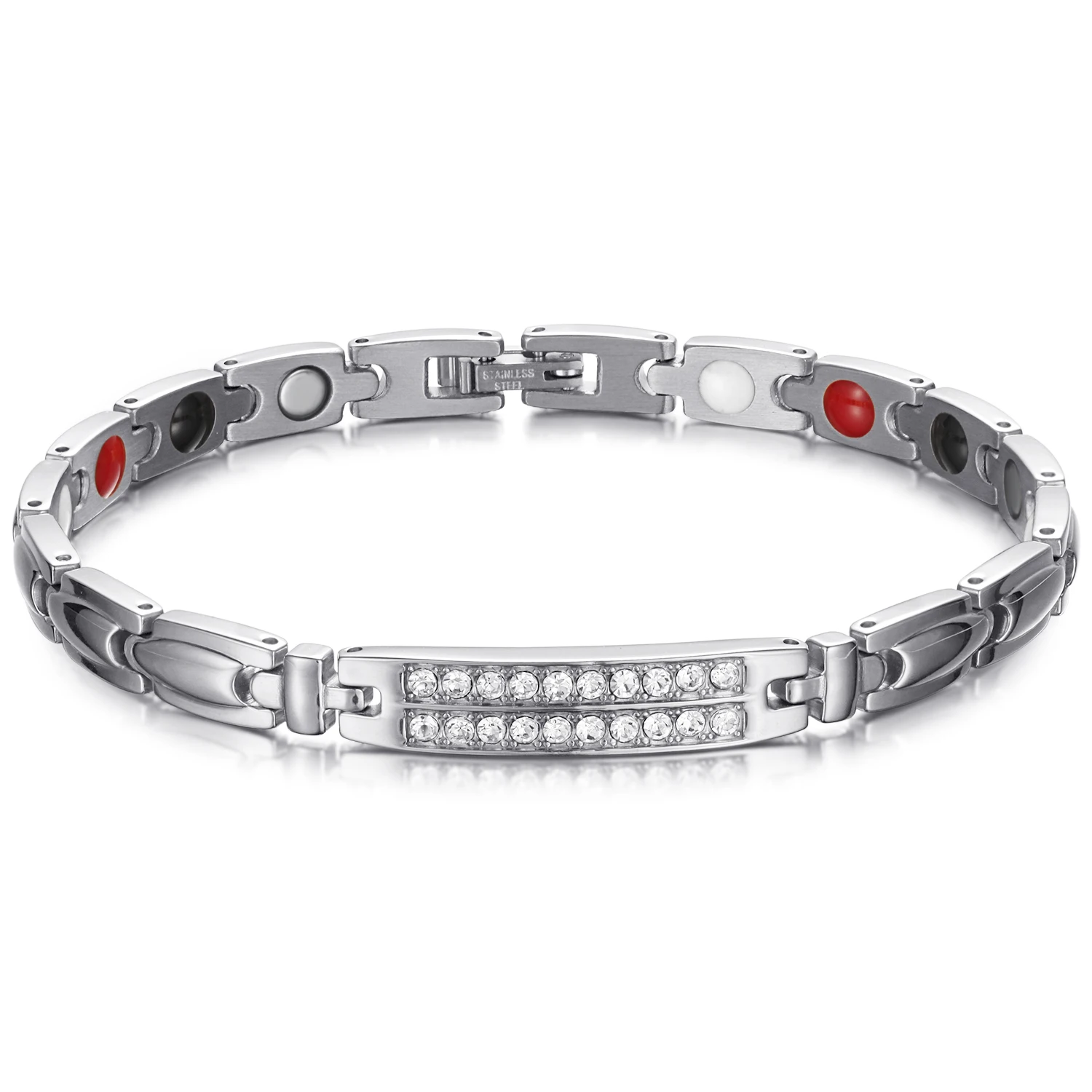 bracelet Rainso германий магнитный здоровый ювелирный набор корейские Популярные изысканные ожерелья браслеты для леди магнитотерапия ювелирные изделия - Окраска металла: bracelet