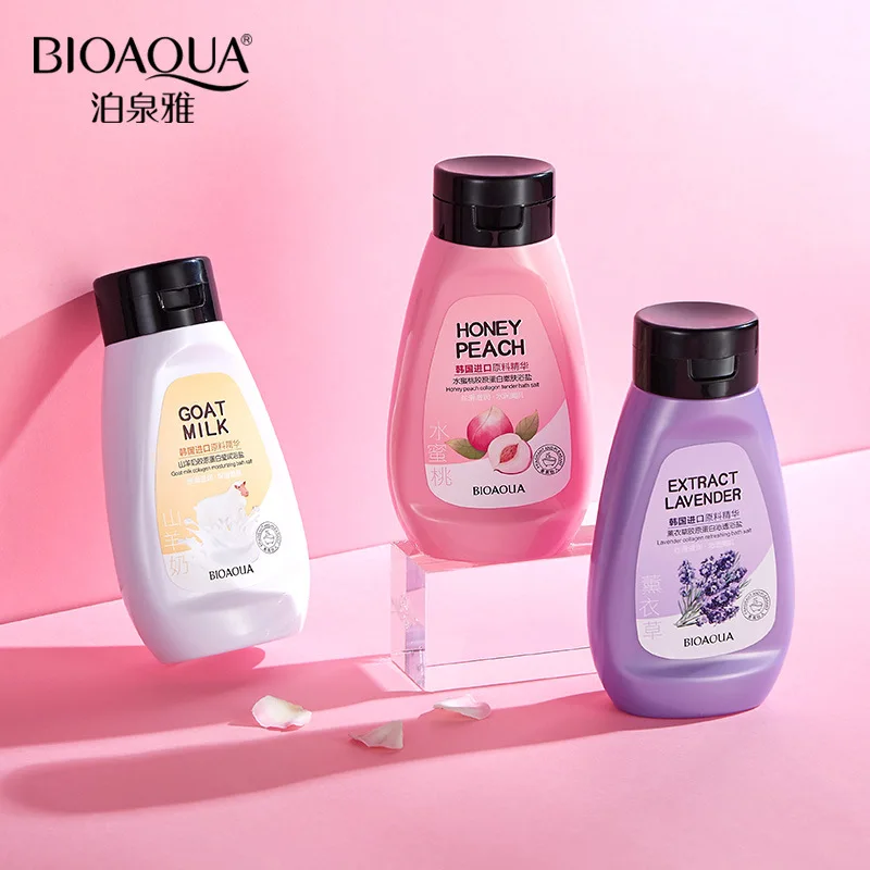 

430g Collagen Peach Fruit Bath Salt Softening Cutin Remove Acne Whitening Improve Chicken Skin Make Skin Smooth And Solf
