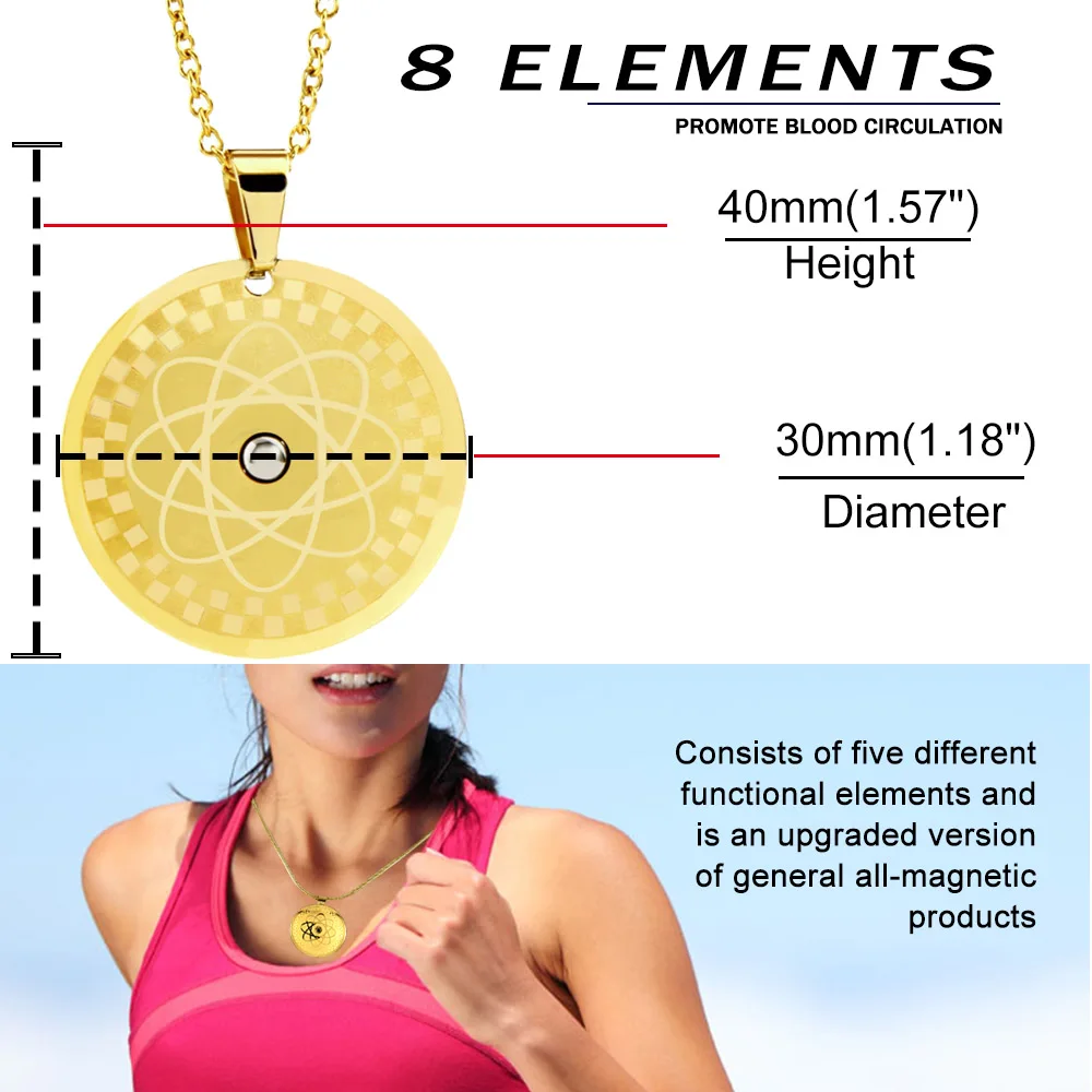 Новое поступление! Энергии Круглый Кулон Цепочки и ожерелья с магнитной Германий