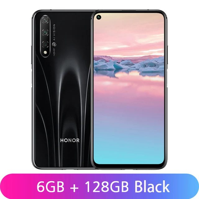 6GB 128GB Black Honor 20S 6GB 128GB 48MP камера заднего вида Kirin 810 Восьмиядерный Google play 6,2" 2340 × 1080 FHD+ 3750mAh смартфон - Цвет: 6GB 128GB Black