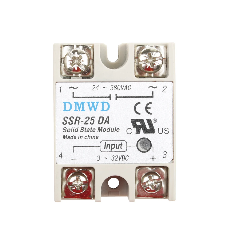 DMWD твердотельные реле SSR 10DA 25DA 10A 25A 40A фактически 3 32 В постоянного тока в 24 380