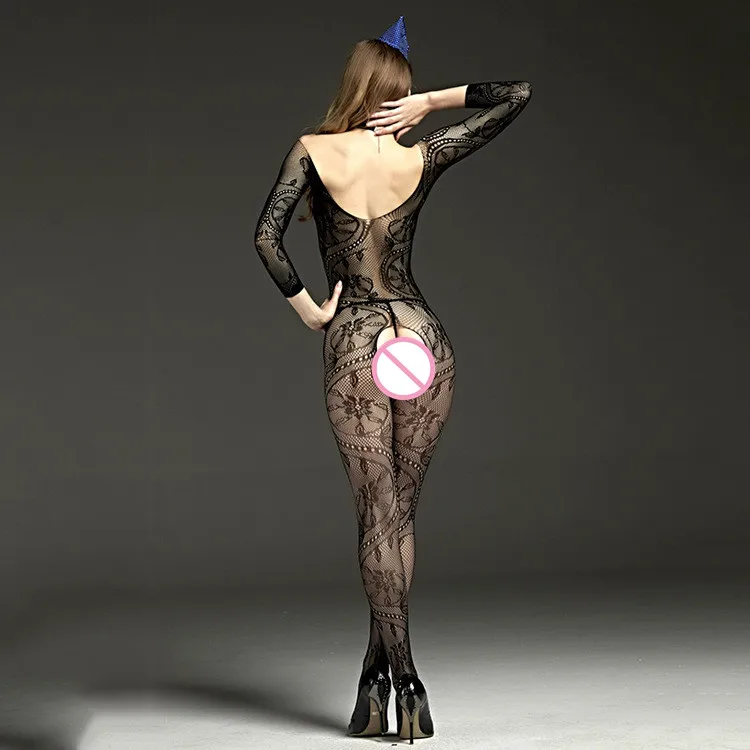 ФЕТИШ боди чулки женское сексуальное нижнее белье порно с открытой промежностью