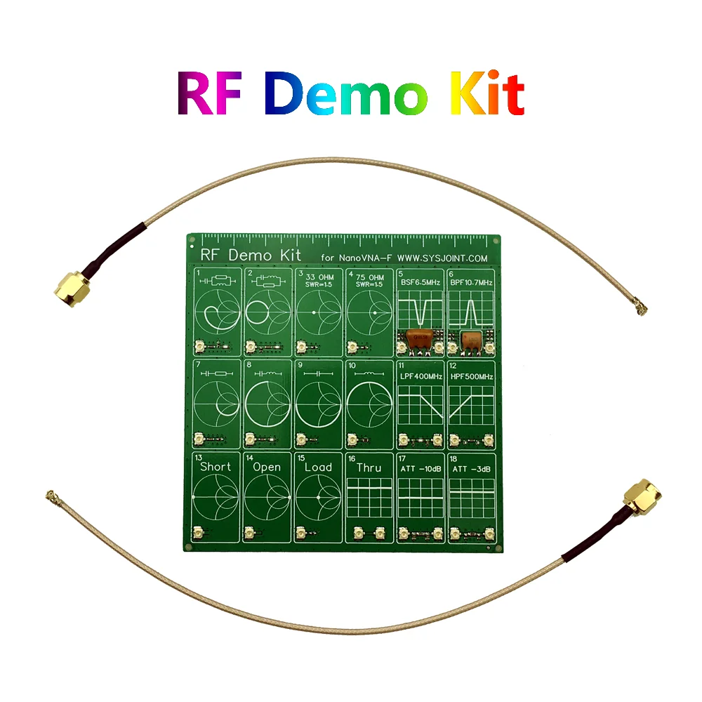 

Free shipping RF Demo Kit For NanoVNA VNA RF Test board Vector Network Test Filter / Attenuator