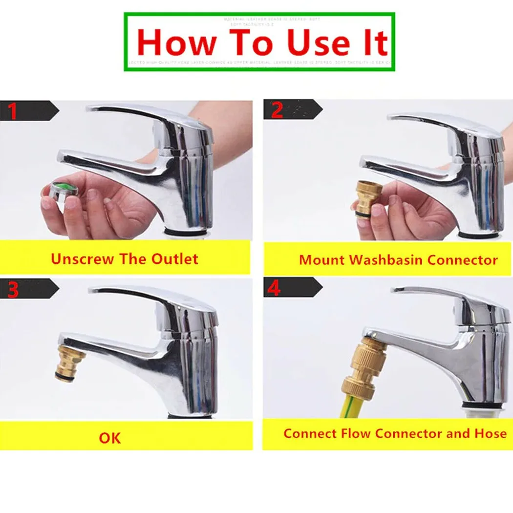 

Joiner Quick Connector Kitchen Mixer Universal Watering Yard 2pc Adaptor