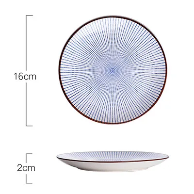 6 inch plate Керамика с суповую тарелку, производство Китай японский Стиль блюдо фарфоровая десертная тарелка посуда торт основные блюдо в стиле вестерн Еда пластина 6/8/10/12 дюймов - Цвет: 6 inch plate
