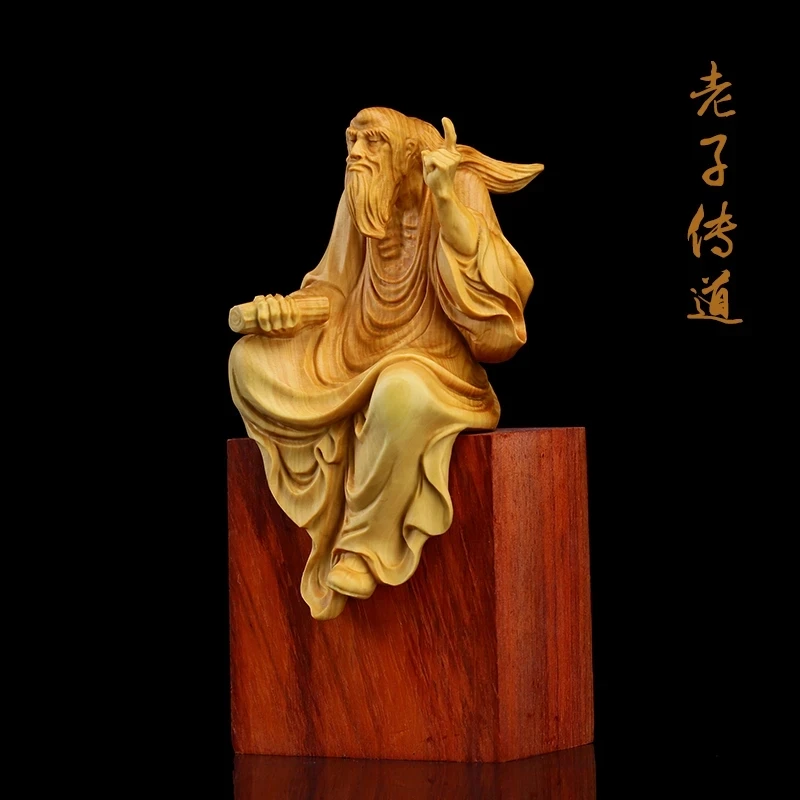 Laozi miniature figurines Lobular wood statue wall decors ornaments home Zen collection art Preaching Art | Дом и сад