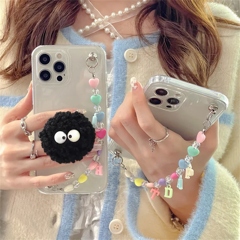 

Korea Cute Funny Briquettes Brac Phone Case for iPhone 11 12 Pro XS Max X XR SE 7 8 Plus Bracelet Clear Soft Silicone Back Cover