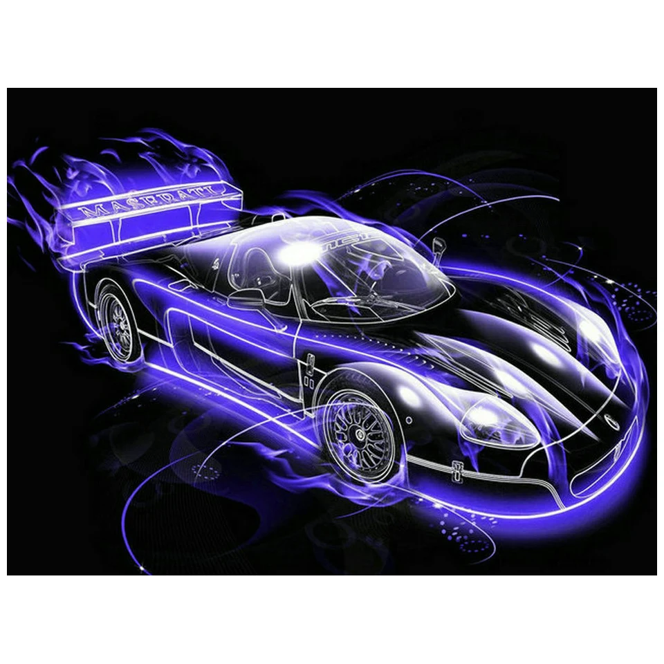 

Новая Алмазная вышивка красочный автомобиль полный Круглый/квадратный AB живопись крест фотография подарок