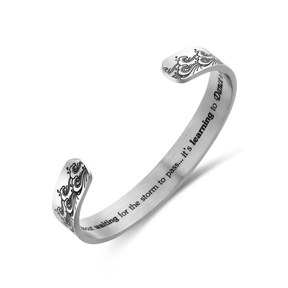 Браслет-манжета для мужчин и женщин черный браслет из нержавеющей стали