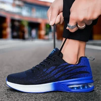 2021 new mens mesh breathable sneakers blue red gym exercise sneakers mens sports walking jogging shoes size 39 45