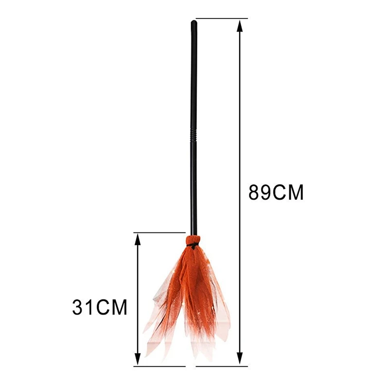 4 шт. Хэллоуин ведьма Летающая Брошь Украшение креативная метла палочка реквизит