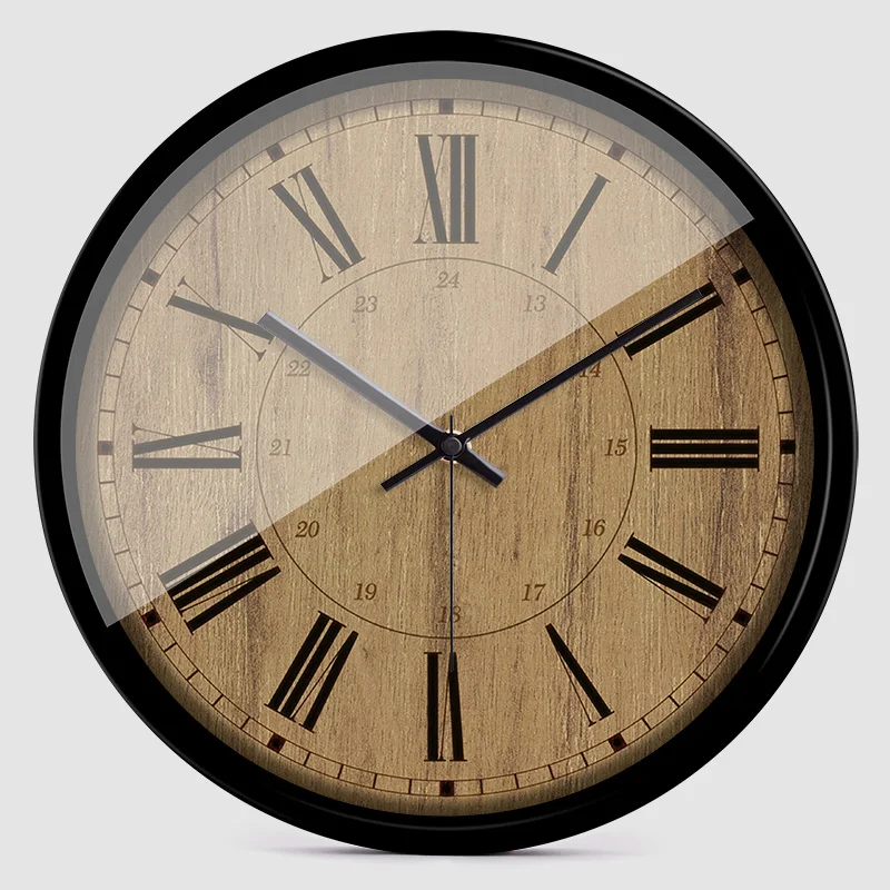 

Европейские креативные деревянные настенные часы, большие бесшумные современные модные настенные часы для гостиной спальни, скандинавски...