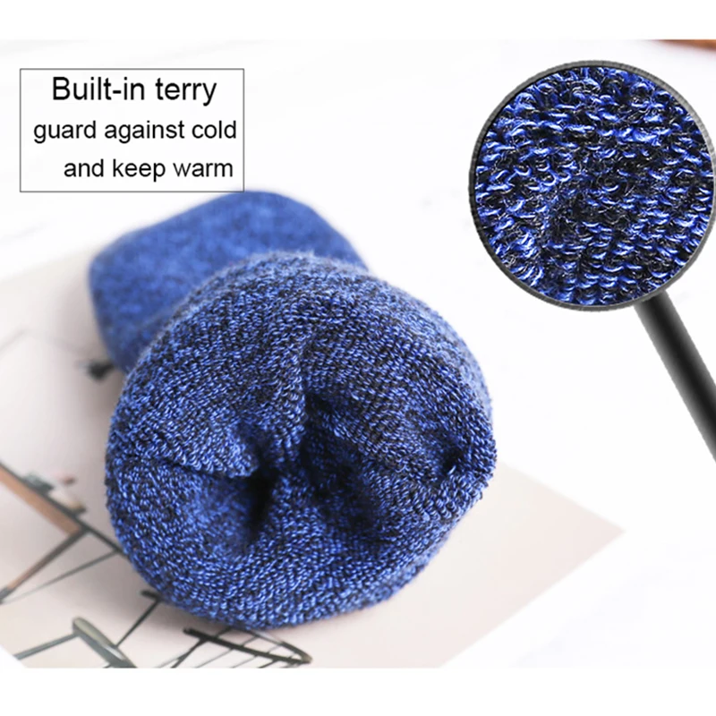 

5 Pairs Thicken Men's Wool Socks Cotton Towel Keep Warm Winter Socks Male Thick Thermal Snow Socks Calcetines Meias grossas gift