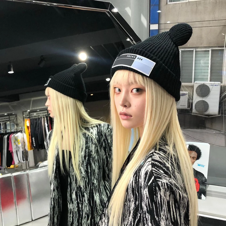 Зимние шапки для женщин Новые облегающие вязаная шапка милые осенние женские с