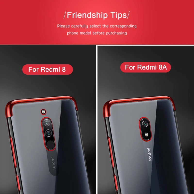 Чехол для Xiaomi Redmi 8A тонкий прозрачный мягкий силиконовый чехол накладка из ТПУ Note