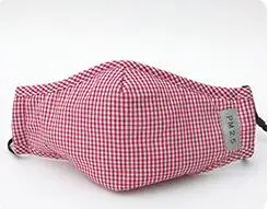 Red Plaid Хлопок PM2.5 черная маска для рта Анти-пыль маска фильтр с активированным углем ветрозащитный Рот-муфельные бактерии доказательство маски для лица для защиты от гриппа уход - Цвет: Red Plaid
